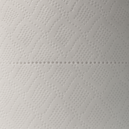 MC24® Ärztekrepp, perforiert, zweilagig, Nahaufnahme der Perforationslinie, weiß