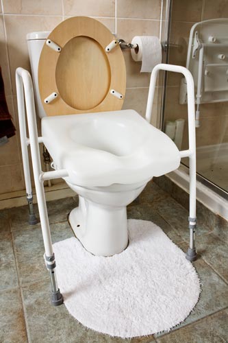 Rialzo per WC con telaio di sostegno