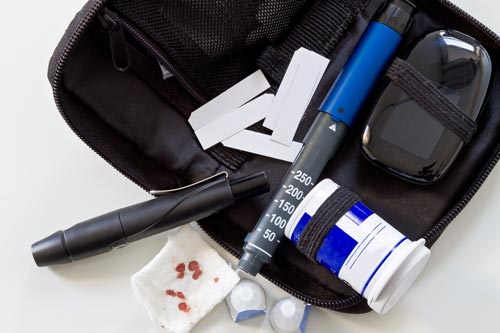 Nelle borse per diabetici è possibile trasportare tutti gli utensili necessari per misurare la glicemia